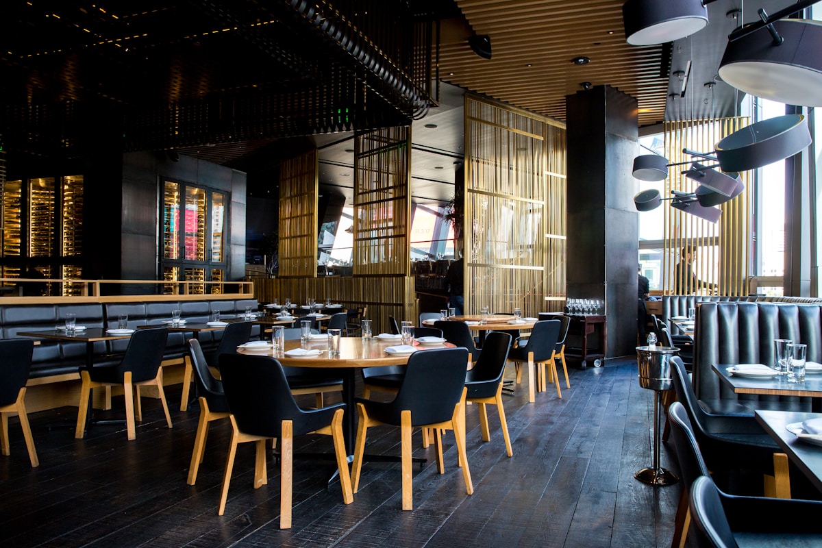 Premium restaurant interior - web design for restaurants and food service businesses